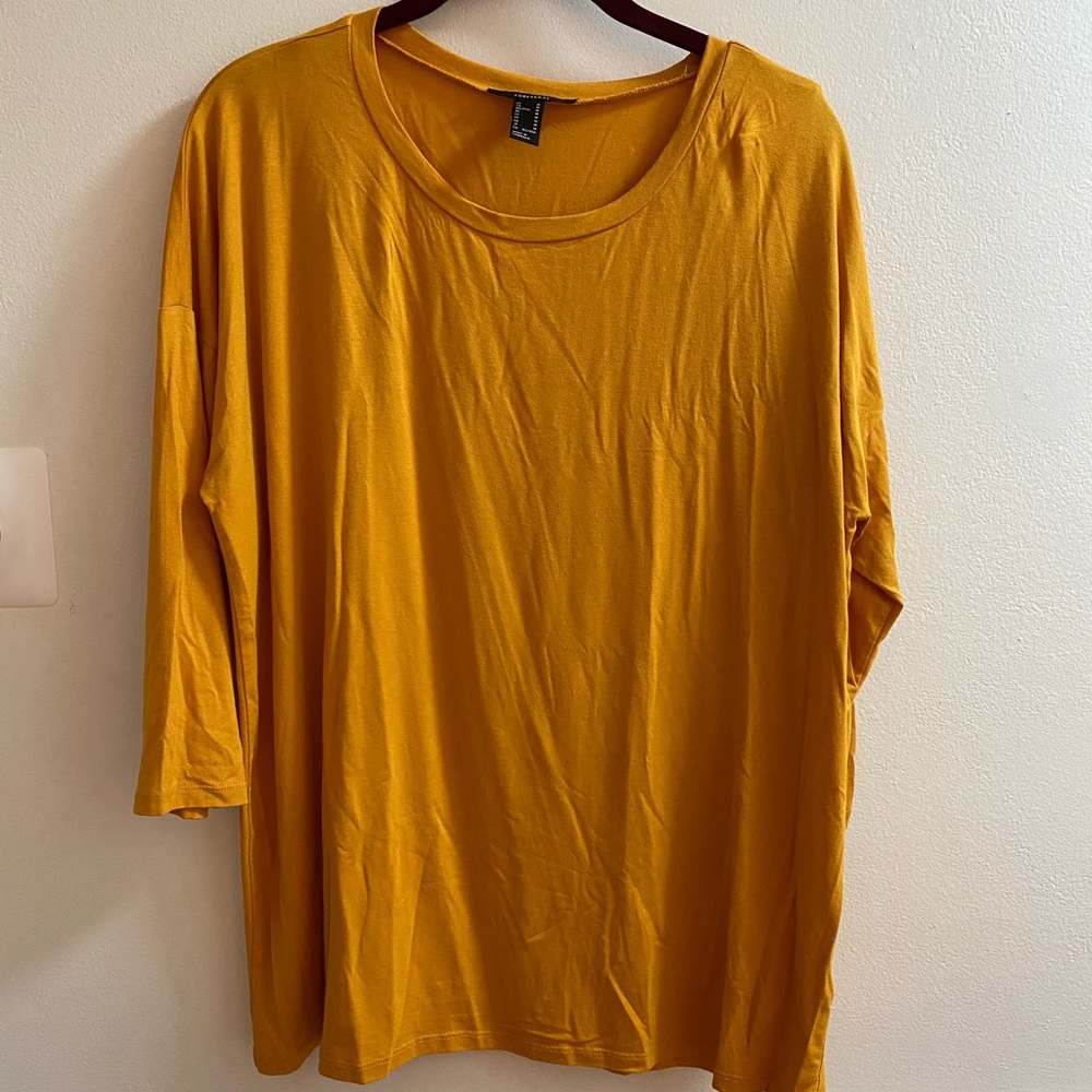 Forever 21 size M yellow orange 3/4 sleeve